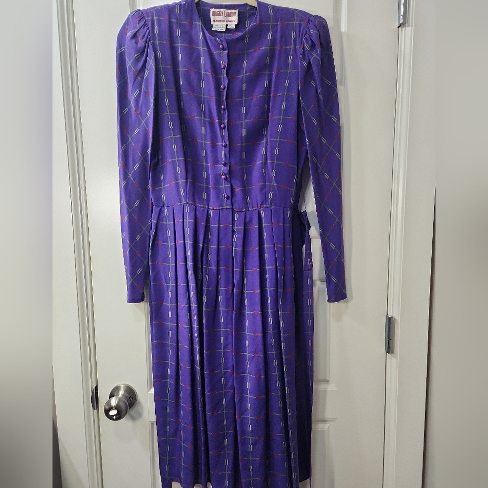 VTG Maggy London By Jeannene Booher Silk Dress Size 10